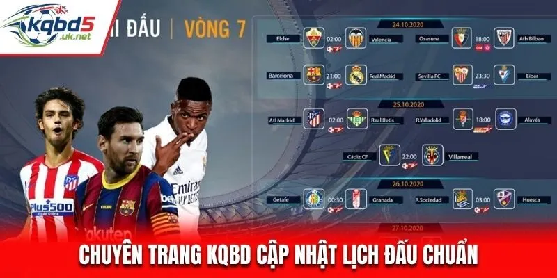 Chuyên trang KQBD cập nhật lịch đấu chuẩn