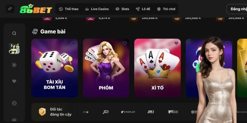 Danh mục game hot có tại nhà cái uy tín 86BET